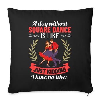 Square Dance Musik Caller Volkstanz Tänzer Usa - Sofakissenbezug 45 x 45 cm - Schwarz - Vorne