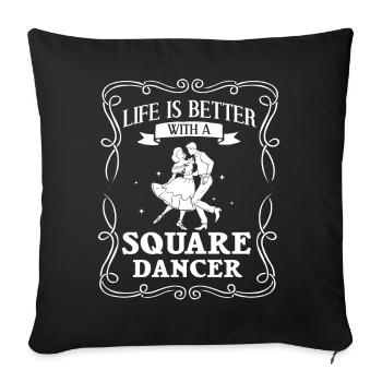 Square Dance Musik Caller Volkstanz Tänzer Usa - Sofakissenbezug 45 x 45 cm - Schwarz - Vorne