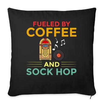 Sock Hop Sox 50s Music Party Dance 1950s Dancer - Sofa pillowcase 17,3'' x 17,3'' (45 x 45 cm) - black - Front