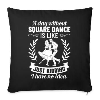 Square Dance Music Caller Folk Dance Dancer Usa - Sofa pillowcase 17,3'' x 17,3'' (45 x 45 cm) - black - Front