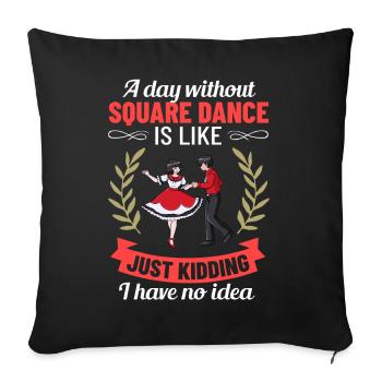 Square Dance Musik Caller Volkstanz Tänzer Usa - Sofakissenbezug 45 x 45 cm - Schwarz - Vorne