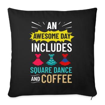 Square Dance Music Caller Folk Dance Dancer Usa - Sofa pillowcase 17,3'' x 17,3'' (45 x 45 cm) - black - Front