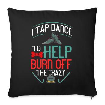 Tap Dance Beginners Chaussures Apprendre la musique Danseurs - Housse de coussin décorative 45 x 45 cm - noir - Devant