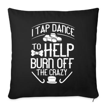 Tap Dance Beginners Chaussures Apprendre la musique Danseurs - Housse de coussin décorative 45 x 45 cm - noir - Devant