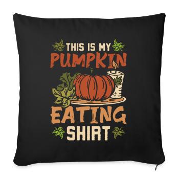 C’est ma chemise à manger de citrouille - Housse de coussin décorative 45 x 45 cm - noir - Devant