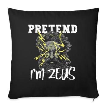 Zeus Mythologie grecque Antiquité Dieu - Housse de coussin décorative 45 x 45 cm - noir - Devant
