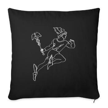 Hermes Greek Mythology Greek God - Sofa pillowcase 17,3'' x 17,3'' (45 x 45 cm) - black - Front