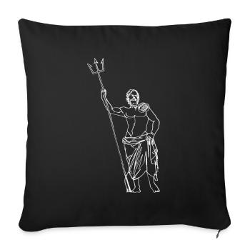 Poseidon Griechische Mythologie Griechischer Gott - Sofakissenbezug 45 x 45 cm - Schwarz - Vorne