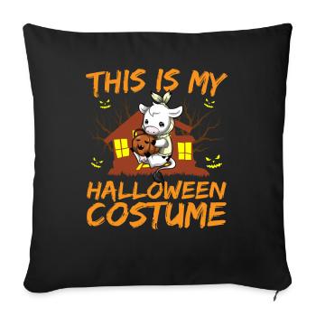 Animal effrayant et effrayant C’est mon costume d’Halloween - Housse de coussin décorative 45 x 45 cm - noir - Devant