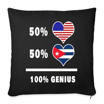 Design de drapeau impressionnant des États-Unis et - Housse de coussin décorative 45 x 45 cm - noir - Devant