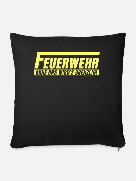 Jugendfeuerwehr Berufsfeuerwehr - Sofakissenbezug 45 x 45 cm - Schwarz