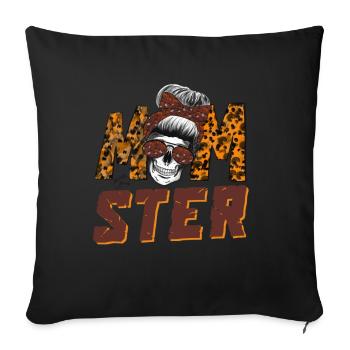 Momster Halloween Shirt for Mom Funny Saying - Sofa pillowcase 17,3'' x 17,3'' (45 x 45 cm) - black - Front