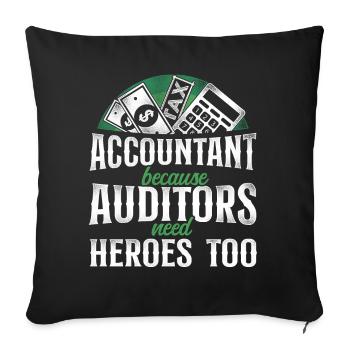 Accountant Bookkeeper Accounting - Sofa pillowcase 17,3'' x 17,3'' (45 x 45 cm) - black - Front