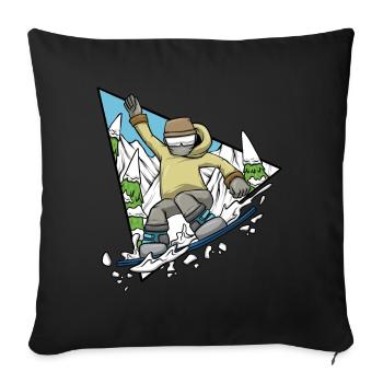 Snowboarder Winter Sports Snowboarding - Sofa pillowcase 17,3'' x 17,3'' (45 x 45 cm) - black - Front