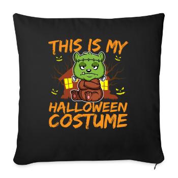 Animal effrayant et effrayant C’est mon costume d’Halloween - Housse de coussin décorative 45 x 45 cm - noir - Devant
