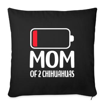 Chihuahua - Housse de coussin décorative 45 x 45 cm - noir - Devant