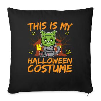 Animal effrayant et effrayant C’est mon costume d’Halloween - Housse de coussin décorative 45 x 45 cm - noir - Devant