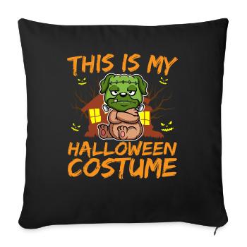Animal effrayant et effrayant C’est mon costume d’Halloween - Housse de coussin décorative 45 x 45 cm - noir - Devant
