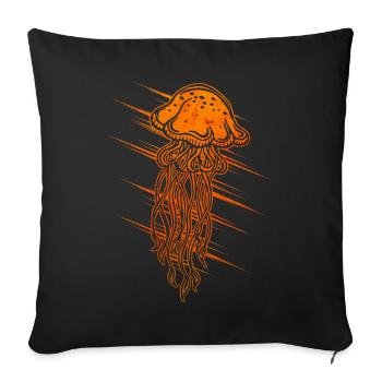 Jellyfish - Sofa pillowcase 17,3'' x 17,3'' (45 x 45 cm) - black - Front