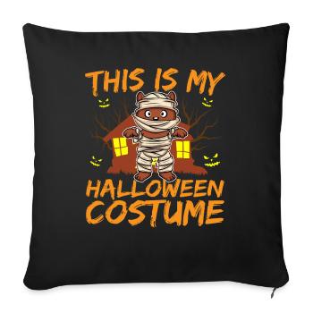 Animal effrayant et effrayant C’est mon costume d’Halloween - Housse de coussin décorative 45 x 45 cm - noir - Devant