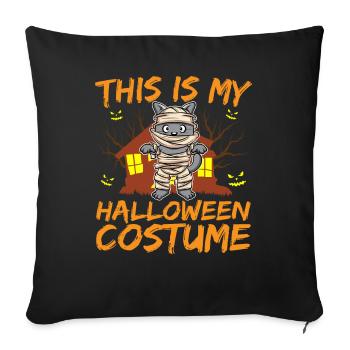 Animal effrayant et effrayant C’est mon costume d’Halloween - Housse de coussin décorative 45 x 45 cm - noir - Devant