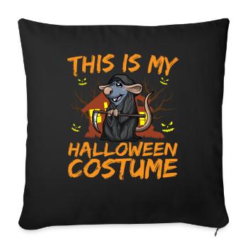 Animal effrayant et effrayant C’est mon costume d’Halloween - Housse de coussin décorative 45 x 45 cm - noir - Devant
