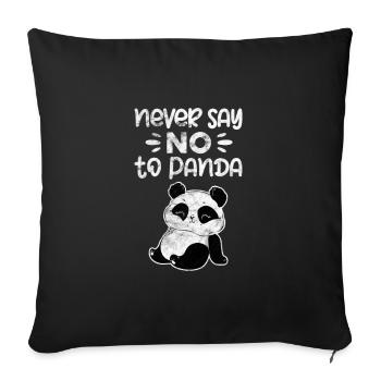 Panda - Housse de coussin décorative 45 x 45 cm - noir - Devant