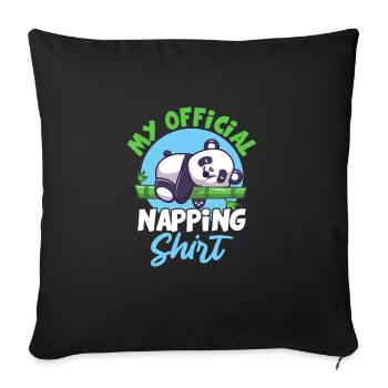 Panda Panda Bear Bear Animal Pandas Gift - Sofa pillowcase 17,3'' x 17,3'' (45 x 45 cm) - black - Front
