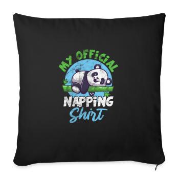 Panda - Housse de coussin décorative 45 x 45 cm - noir - Devant