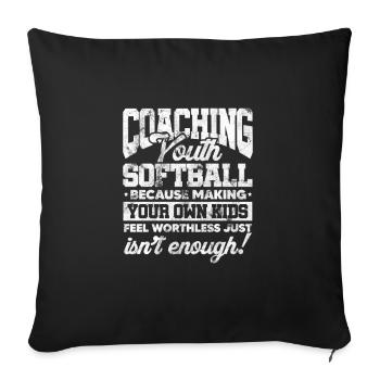 Softball Coach - Sofakissenbezug 45 x 45 cm - Schwarz - Vorne