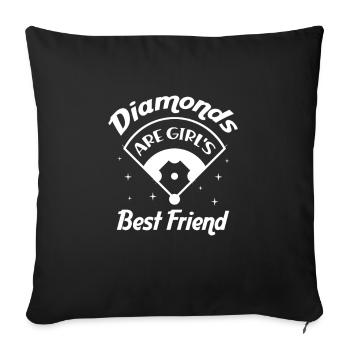 Joueur de softball Baseball Sport Pitcher Cadeau - Housse de coussin décorative 45 x 45 cm - noir - Devant