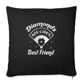 Softball - Housse de coussin décorative 45 x 45 cm - noir - Devant