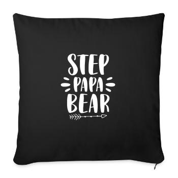 Stepfather Father Stepdad Papa Father's Day Gift - Sofa pillowcase 17,3'' x 17,3'' (45 x 45 cm) - black - Front