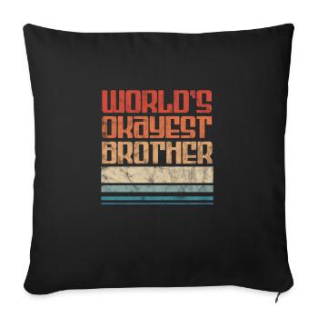 Big Brother Sibling Sister Gift - Sofa pillowcase 17,3'' x 17,3'' (45 x 45 cm) - black - Front