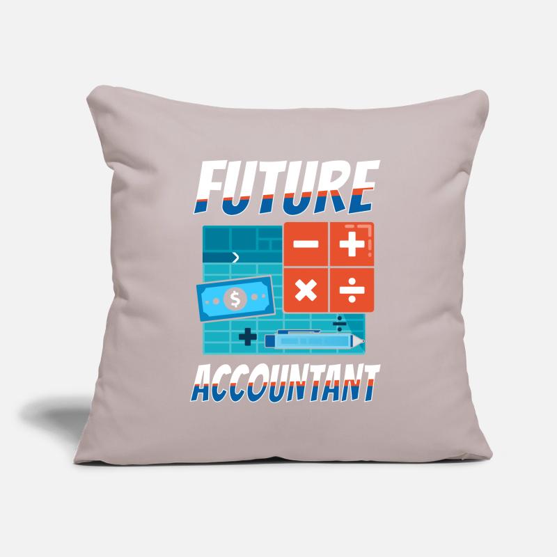 Comptable Comptable Comptable Comptabilité Housse de coussin décorative 45 x 45 cm