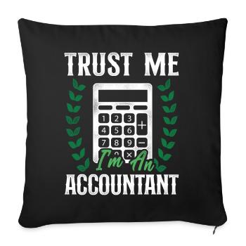 Accountant Bookkeeper Accounting - Sofa pillowcase 17,3'' x 17,3'' (45 x 45 cm) - black - Front