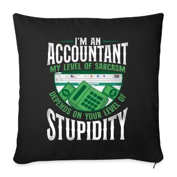 Accountant Bookkeeper Accounting - Sofa pillowcase 17,3'' x 17,3'' (45 x 45 cm) - black - Front