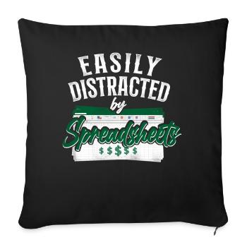 Accountant Bookkeeper Accounting - Sofa pillowcase 17,3'' x 17,3'' (45 x 45 cm) - black - Front