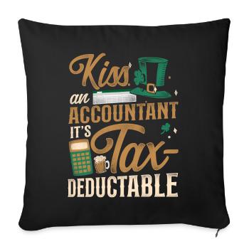 Comptable Comptable Comptable Comptabilité - Housse de coussin décorative 45 x 45 cm - noir - Devant