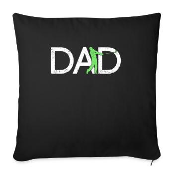 Golf Papa - Sofa pillowcase 17,3'' x 17,3'' (45 x 45 cm) - black - Front