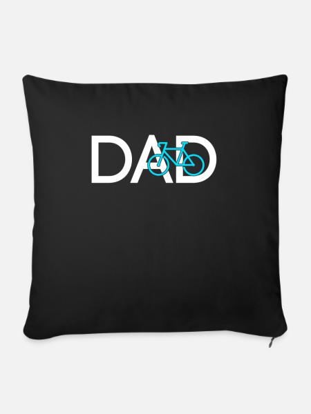 Fahrrad Papa - Sofakissenbezug 45 x 45 cm - Schwarz