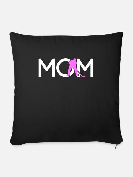 Eishockey Mama - Sofakissenbezug 45 x 45 cm - Schwarz
