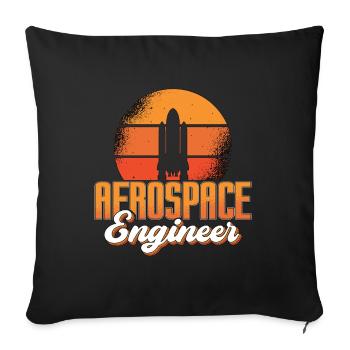 Rocket Space Aerospace Engineer Engineering - Sofakissenbezug 45 x 45 cm - Schwarz - Vorne