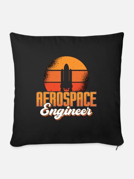 Rocket Space Aerospace Engineer Engineering - Sofakissenbezug 45 x 45 cm - Schwarz