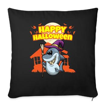 Happy Halloween Scary Funny Hallow's Eve Costume - Sofa pillowcase 17,3'' x 17,3'' (45 x 45 cm) - black - Front