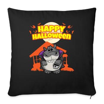 Happy Halloween Scary Funny Hallow's Eve Costume - Sofa pillowcase 17,3'' x 17,3'' (45 x 45 cm) - black - Front