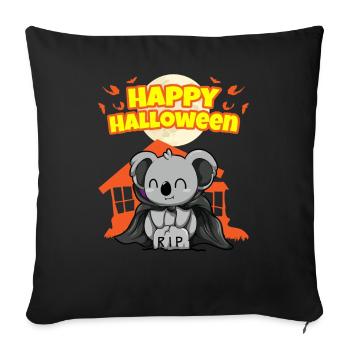 Happy Halloween Scary Funny Hallow's Eve Costume - Sofa pillowcase 17,3'' x 17,3'' (45 x 45 cm) - black - Front