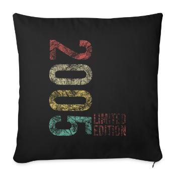 Edition 2005 18 years - Sofa pillowcase 17,3'' x 17,3'' (45 x 45 cm) - black - Front