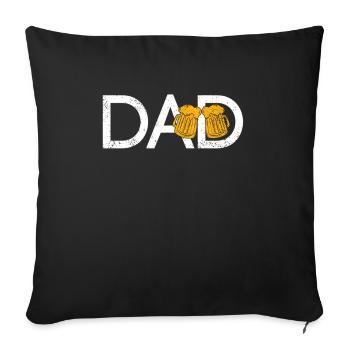 Beer papa - Sofa pillowcase 17,3'' x 17,3'' (45 x 45 cm) - black - Front