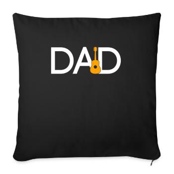Guitar Papa - Sofa pillowcase 17,3'' x 17,3'' (45 x 45 cm) - black - Front